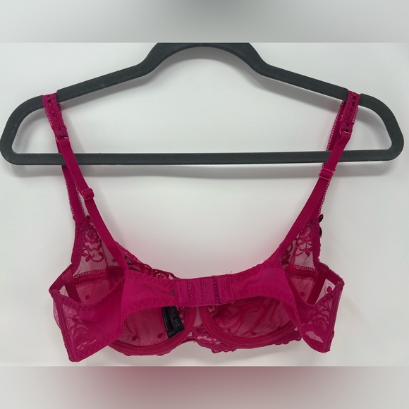 Adore Me Rose Shadow Hot Pink Floral Lace Bra 36C AB2014 - Picture 4 of 13